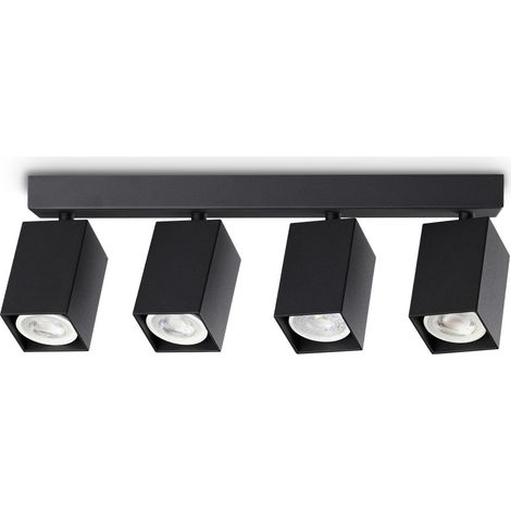 Ideal Lux DYNAMITE Barre de spots de plafond carrée noire 4x GU10 (1/2)