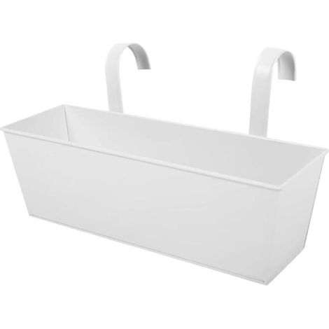 Grand pot de fleurs suspendu style moderne blanc
