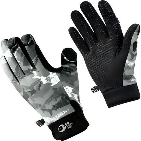 Gants De Peche - Gants Hiver Avec Doigts Ouverts - Antidérapants - Compatible Ecrans Tactiles - Pour Pêche Sur Glace Photographie Chasse - Taille M