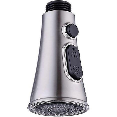 Pommeau de douche de rechange pour robinet mitigeur de cuisine, pommeau de douche à main 1 jet chromé pour robinet d'évier de cuisine (1/5)