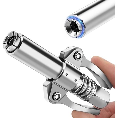 Raccord pour pompe à graisse, embout à 6 mors autobloquants, haute pression (12 000 PSI), étanche, raccord rapide (1/5)