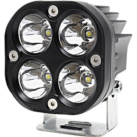 Set mit 2 LED-Arbeitsscheinwerfern für Traktoren, 7,6 cm (3 Zoll), 40 W, weiß, 12 V, 24 V, IP67 wasserdicht, Nebelscheinwerfer für PKW, LKW, SUV, Boot, quadratisch XXW