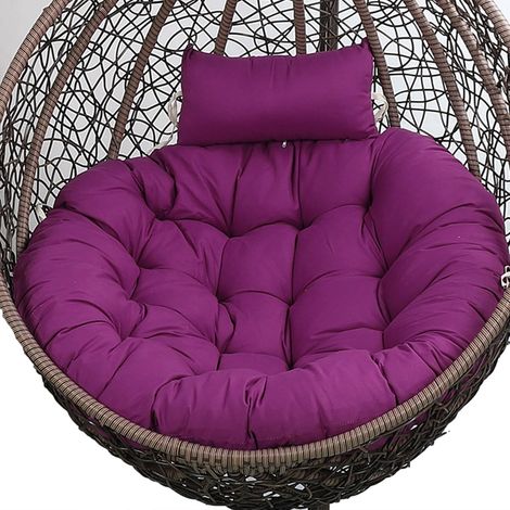 Coussin pour fauteuil suspendu, coussin de balancelle avec appui-tête et fermeture éclair invisible, coussin de rechange lavable pour hamacs de jardin, coussin d'assise pour paniers suspendus, 105 cm 