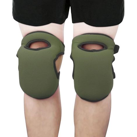 Professionelles Knieorthesen-Set aus Memory-Schaum – Armeegrün (1/5)