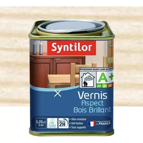 Vernis SYNTILOR Aspect Bois brillant Incolore 0,25 L (1/2)