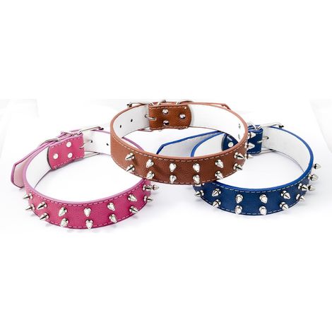 TrAdE Shop Traesio - Collare Per Cane Cani Borchie Borchiato A Punta Taglia Media Grande Vari Colori - (1/3)