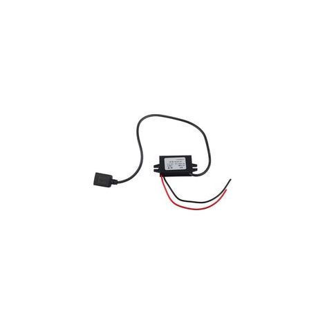1 adaptador reductor DC/DC de 12V/24V a USB 5V 3A con cable regulador y cables