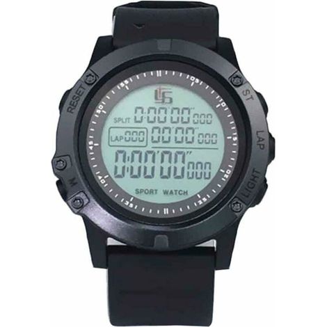 Fußball-Schiedsrichteruhr mit Timer, Nachtlicht, Countdown, Stoppuhr, Sportlehrerspiel, großes Gesicht (schwarz) (1/5)
