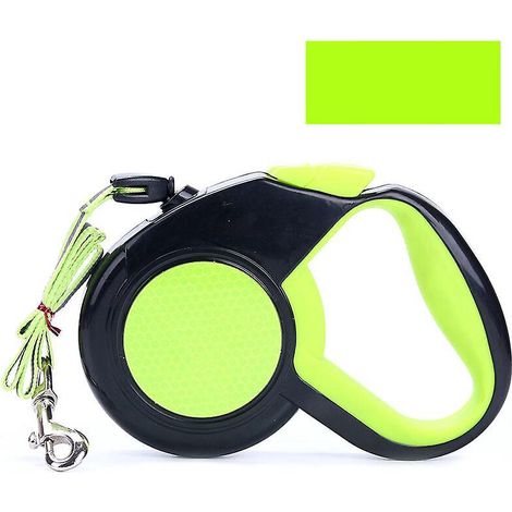 une Laisse De Chien Rtractable Verte, Une Laisse De Chien Rtractable De 5 M, Une Corde De Traction Rtractable Automatique Rflchissante, Une Cl De (1/5)