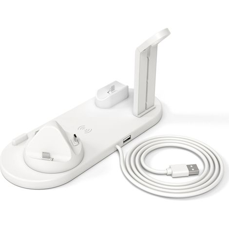 Ersatz für kabellose Ladestation (4-in-1) für iPhone 12, 11, X, XR, XS, Samsung Galaxy S9, S8, iWatch 5, 4, 3, 2, 1, AirPods, Qi-zertifiziert (1/5)