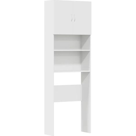 Maison Exclusive - Mobile Lavatrice Bianco 64x24x190 cm in Legno Multistrato
