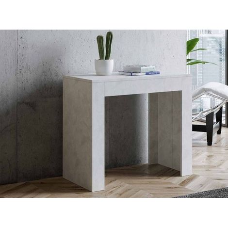 Console extensible blanche spatulé Luido P 42/94/146/198 cm (1/5)