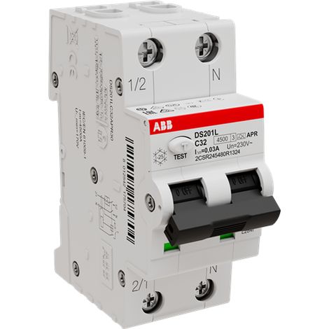 DISJ.DIFF. (1P/N-neutre à droite) DS201 L C32 APR30 NAD 2CSR245480R1324 ABB D263901 (1/3)