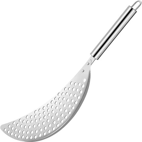 Passoire à pâtes monobloc avec poignée, en acier inoxydable, idéale pour les pâtes, les sautés, les fruits et les légumes. Égouttoir à pâtes et à aliments robuste. (1/5)