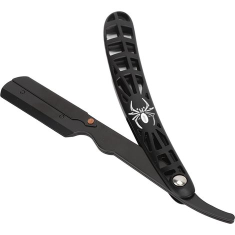 Support pour rasoir droit, manche creux professionnel, support pour rasoir manuel, idéal pour le rasage du visage, blanc araignée (1/5)