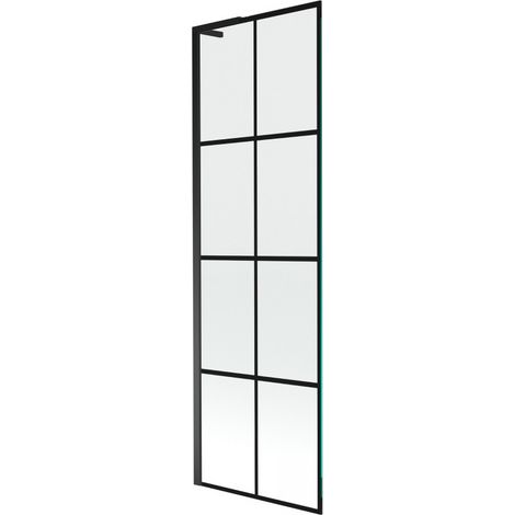 Mexen Next L paravent de baignoire 1-volet 60 x 150 cm, motif noir, noir - 895-060-000-03-77-70 (1/5)