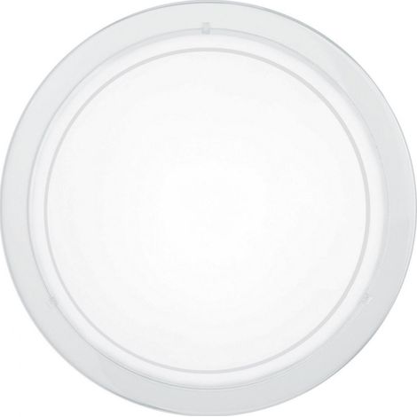 Plafón de metal y vidrio blanco E27 Eglo (1/2)