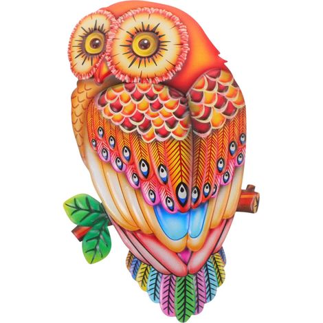 Décoration Murale Métal Forme De Hibou Pour Maison Sculpture Murale Métal Avec Détails Raffinés Pour Salon Ou Jardin (1/5)