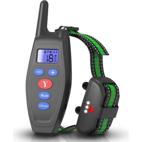 Collier de dressage pour chien Collier Rechargeable sans aboiement pour chien avec bip Vibration Choc lumière LED 800m Portée à di-4 (1/4)