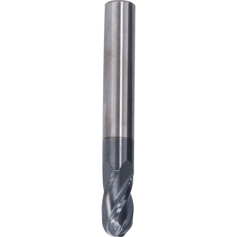 Fraise à bout sphérique 4 dents en carbure de tungstène, fraise hélicoïdale pour fraiseuse CNC, dimensions : R3 x 12 x D6 x 50 (1/5)
