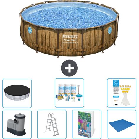 Bestway Bestway Power Steel Ronde - 488x122 cm - 8-pièces  S599