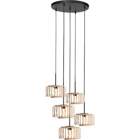Mexlite - lampada a sospensione - HaloSwap - naturale nero -