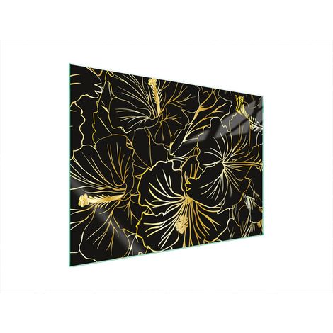 PLACA PROTECTORA DE VIDRIO PARA ESTUFA 70x52 FLORES (1/5)