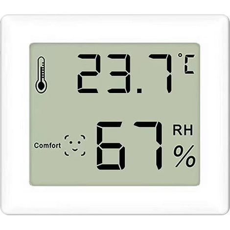 Termometro ambientale domestico, termometro igrometro digitale per interni, ampio schermo LCD ambientale, adatto per uso interno, cantina vini, termometro igrometro per camera da letto, magnetico (1/5)