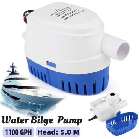 Automatische 12-V-Schiffs-Bilgenwasserpumpe (1100 GPH) mit vollautomatischem internem Schwimmerschalter -WAN