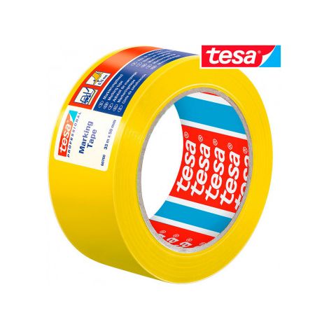 Ruban de Signalisation Jaune Tesa, 50mm x 33m x 0.15mm ( Prix pour 1 )