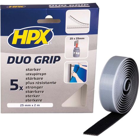HPX 25 mm x 2 m Befestigungsband, verstellbar und langlebig für vielfältige Anwendungen. (1/2)