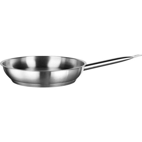 Poele inox - INOXIBAR - 26 cm - acier inoxydable - fond diffuseur - induction (1/2)