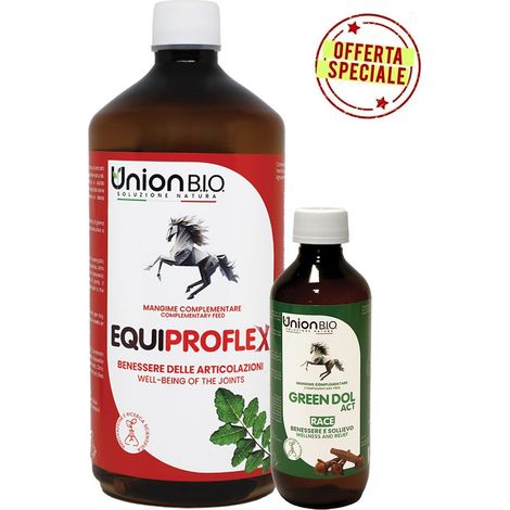 KIT SOLLIEVO DOLORE: GREEN DOL ACT 200 ml  più  EQUIPROFLEX 1000 ml