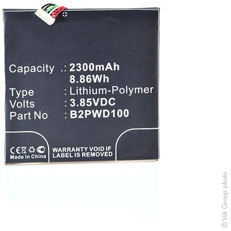 NX - Batterie téléphone, smartphone, GSM pour HTC 3.85V 2300mAh - 35H00259-00M35H002590 (1/4)