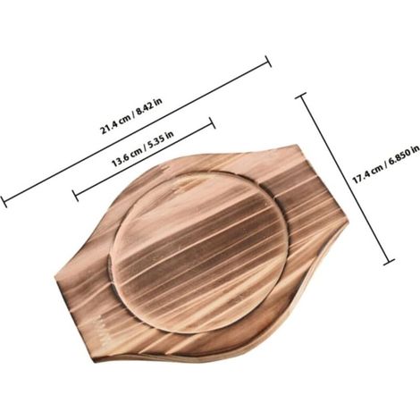 Set di 2 sottopentola in legno robusto, supporto stabile per pentole e padelle. (1/3)