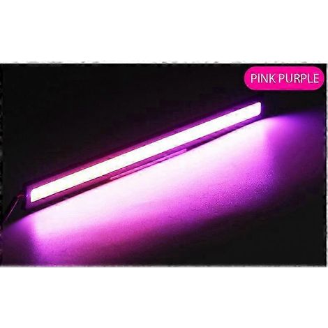 (Lumières rose et violettes) 2 barres lumineuses LED de 17 cm pour voiture, phares, feux arrière et feux de jour automatiques (DRL), couleur blanche. (1/5)