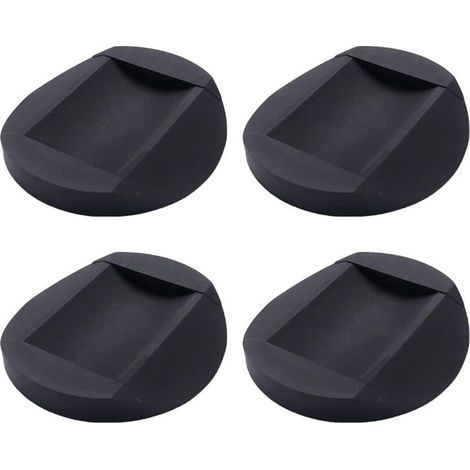 Patins antidérapants en caoutchouc pour roulettes de meubles, patins pour pieds de chaise, pour tous types de sols, noirs, 3,5 x 5 cm