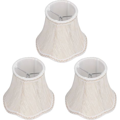 Abat-jour d'intérieur en tissu à Clip, ampoule E14, accessoire d'abat-jour de lustre pour usage domestique et hôtelier, 3 pièces
