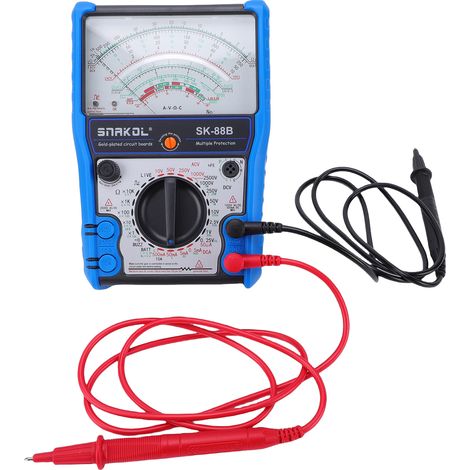 Multimètre analogique portable, prenant en charge des mesures à large plage (tension CA/CC jusqu'à 2 500 V), et doté de fonctions de test de piles et de vérification de diodes/LED (1/5)