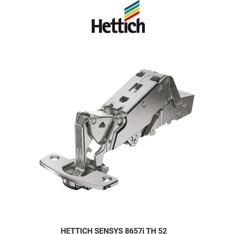 CERNIERA HETTICH SENSYS PIANA 165° RALLENTATA DA AVVITARE NICHELATA senza BASETTA