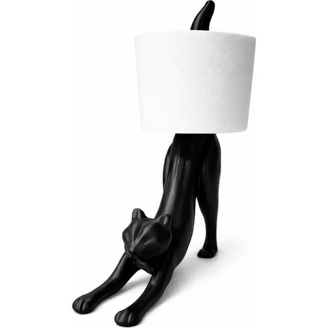 Soporte para papel higiénico con forma de gato negro