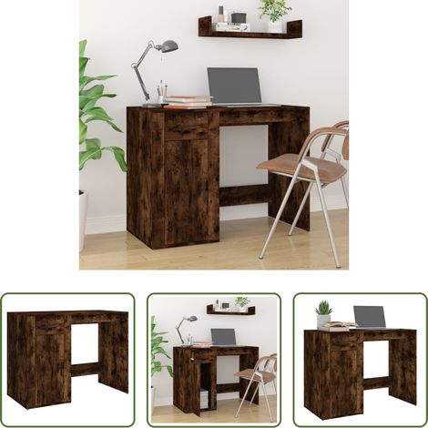 Schreibtisch Räuchereiche - Schreibtisch Räuchereiche 100x49x75 cm Holzwerkstoff (1/5)