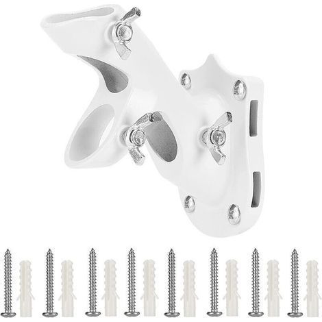 Flag Pole Bracket（White）, Outdoor Flag Bracket, Heavy Duty Metal Flag Bracket, Aluminum Alloy Mounting Brackets, Outdoor Flag Bracket - Strong and Anti-Rust (1/4)
