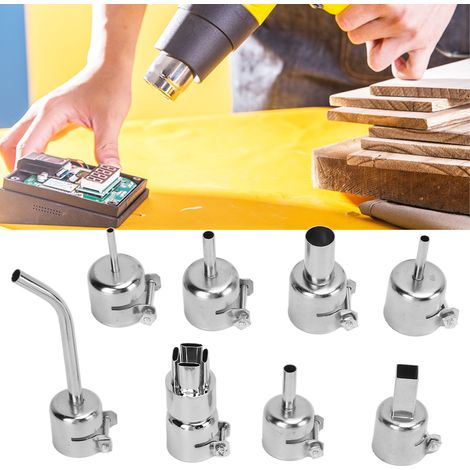 Kit de 8 buses pour pistolet à air chaud, embout, outil de réparation pour station de soudage à air chaud, pistolet à air chaud universel 850, buse pour station de dessoudage à air chaud. (1/5)