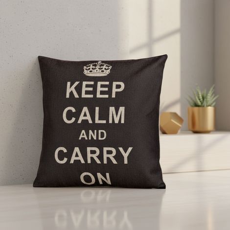 Designer Cushion Bench Shabby dicendo mantenere la calma di riempimento cuscino tappezzeria Vintage