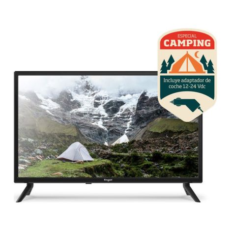 Engel LE2462CA - LED TV de 24'' HD Ready pour le camping et le caravaning - 3 HDMI, 2 USB, Adaptateur voiture -, Dolby Audio, compact et léger - Tuner DVB-T2/S2/C - Mode hôtel --- PVR et Time-Shift (1/5)