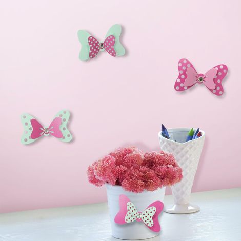 Stickers repositionnables Disney Minnie Mouse nœuds DISNEY - 8,89 cm x 5,588 cm (1/3)