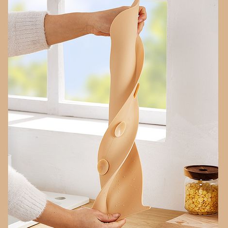 Pare-éclaboussures Évier Cuisine en Silicone Polyvalent Anti-éclaboussures Résistant à la Chaleur Solide pour Plan de Travail Maison Jaune (1/5)