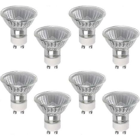 Lampadina alogena GU10 da 50W, confezione da 8 faretti alogeni GU10, 220V, luce bianca calda 2800K, dimmerabile (1/4)