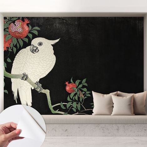 Selbstklebend Tapete modern Wohnzimmer - Wanddekoration - einfach anzubringen Paprika-Papagei 208x146 cm (1/5)